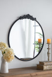 36" x 39" Classic Design Mirror with Round Shape and Baroque Inspired Frame for Bathroom, Entryway W2078124103