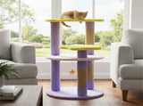 29" Moon & Star Cat Tree with 4 Levels, Jute Scratching Posts & Anti-Tipping Device for Kittens & 17222653