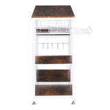 ZUN 3-Tier Industrial Kitchen Baker's Rack Utility Microwave Oven Stand Storage Cart Workstation Shelf 28786090