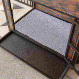 Dog Crate Furniture, Wooden Dog Crate Table, 38.9" Dog Kennel with 2 Slidings and Thick Iron W840P203068