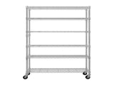 6-Tier disassembly and free assembly NSF-Certified Steel Wire Shelving with Wheels 77426576