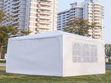 3 x 3m Four Sides Portable Home Use Waterproof Tent with Spiral Tubes White 51280911