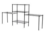 Changeable Assembly Floor Standing Carbon Steel Storage Rack Black 49349081