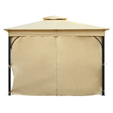 TREXM 10x12 Outdoor Gazebo Tent with Double Roofs, Patio Gazebo with Mosquito Netting and Privacy N715P261157A