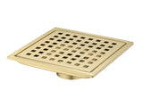 6 Inch Square Shower Drain with Removable Square Patterned Grate, 304 Stainless Steel with Flange 99835078