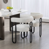 ZUN House Hold Contemporary Designed Chenille Fabric Upholstered Accent/Dining Chair/Barrel Side Chairs W1588P194932