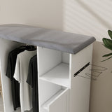 Ironing Cart with Rolling Ironing Board, Multipurpose Ironing Cabinet with Wheels, Compact Ironing W1120P217817