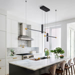 ZUN Javeriah 4 - Light Dimmable Kitchen Island Linear LED Pendant[No Bulb][Unable to ship on weekends, 95025294