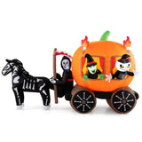 10.2x2.6x5.9ft Halloween Inflatable Carriage - 6 LED Lights, Premium Polyester , 20611597