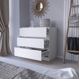 Dresser Maldus, Three Drawers, White Finish B092122831