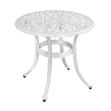 Phoenix Cast Aluminum Round Table, Patio End Table Side Table, Cast Aluminum Cocktail Table, Outdoor 23436052