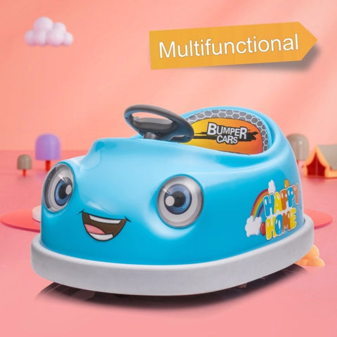 ZUN Bumper Car for Kids, 12v Dual Drive 1-6 Years Old Children's Electric Car with Pushrod Dinner Plate 32053171