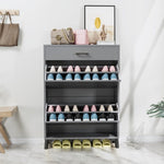 ZUN Shoe Storage Cabinet for Entryway, Free Standing Shoe Organizer with 2 Flip Drawers, Hidden Shoe W578124378