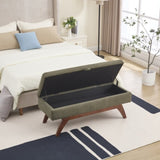 COOLMORE Teddy wool fabric, solid wood feet for solid weighing, and bed end stool with storage W1539P242730