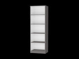 Zachary Matt Gray and White 5-Shelf Slim Bookcase B062P175161