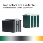 ZUN Outdoor Waterproof Garden Tool Storage Sheds 5FTx3FT Apex Roof Grey With Aluminum alloy frame And W2794P195736