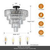 (Same as W1340110374/L5011) Black large crystal chandelier, modern style chandelier, dining room, W1340P189285