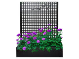 Metal Planter Box with Trellis 70.9in H x 43.3in W x 15.8in D - Outdoor Raised Garden Bed with W1586P455883