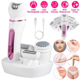 5 In 1 Electric Body Epilator Rechargeable Women's Grooming Kit Epilator Shaver Facial Brush Callus 48775314