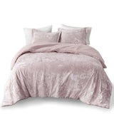 Full/Queen Crushed Velvet Sherpa Reversible Comforter Set B035129828