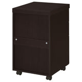 ZUN Cappuccino 3-Drawer Mobile File Cabinet B062P153727