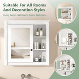 ZUN Bathroom Medicine Cabinet with Mirror, Wall Mounted Mirror Cabinet with Storage Organizer, Over the N710P209436K