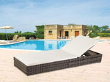 Outdoor Leisure Rattan Furniture Pool Bed / Chaise -Grey 69458607