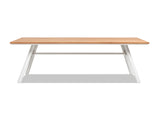 Maiden 71" 6-Seater Teak & Aluminum Patio Dining Table, Natural Teak B2719P245997