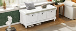 ZUN TREXM Classic Storage Bench with Cushioned Seat and Three Drawers for Entryway and Living Room N715P207812K