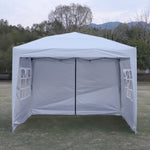 ZUN Outdoor 10x 10Ft Pop Up Gazebo Canopy Tent Removable Sidewall with Zipper,2pcs Sidewall with W419P147517