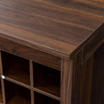 ZUN brown walnut color modular 32 wine bar cabinet Buffet Cabinet W331P234975