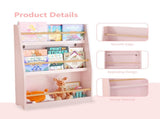 3 Tier Kids Book Shelf,Kids Book Rack, Helps Keep Bedrooms, Playrooms, and Classrooms Organized,Pink 24800855