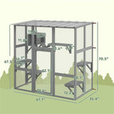 ZUN Cat Cage、pet Cage 31640892