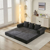 Comfy Convertible Folding Mattress Couch, Floor Bed, Chenille Floor with Armrest, Floor W1143P330250
