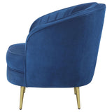 Blue Channel Tufted Chair B062P153756