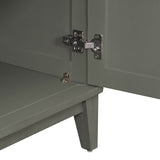 TREXM Sideboard with 4 Door Large Storage Buffet with Adjustable Shelves and Metal Handles for GL-WF310444AAE