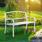 ZUN 50" Iron Outdoor Courtyard Decoration Park Leisure Bench 33511876