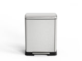 Brushed Nickel 14 Gallons Pedal Trash Can with Soft Close Lid, Removable Inner Bucket & Detachable 94630588