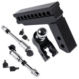 2" Receiver 8" Drop Rise Upgraded Adjustable Trailer Hitch Dual Solid Ball 2" and 2-5/16" 16823396