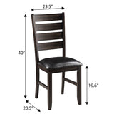 Black and Espresso Ladder Back Side Chairs B062P182738