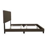 Charcoal Queen Bed with Nailhead Trim B062P153540