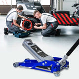 ZUN 3T Aluminum Iron Horizontal Jack/Hydraulic Trolley Service/Floor Jack with Extra Saddle W1102P154126