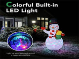 5-foot tall snowman inflatable Christmas decoration with colorful LED lights 14970903