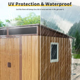 6ft x 5ft Outdoor Metal Storage Shed with Window and Transparent plate for Garden, Lawn W540P185307