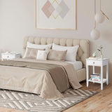 Two-layer Bedside Cabinet Coffee Table with Drawer White 28295654