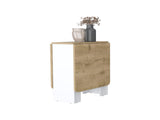 Cole White and Macadamia Folding Dining Table B062P175104