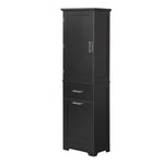 ZUN Tall Bathroom Storage Cabinet, Storage Cabinet with Two Different Size Drawers and Adjustable Shelf, 70088150