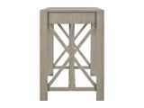U_Style 60''Acacia Veneer Console with 4 Spacious Drawers, Modern Crisscross Design Entryway N711P289747D