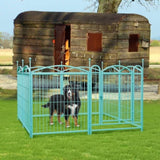 ZUN Dog Playpen Indoor 32 inch 8 Panels Metal Dog Pen Pet Dog Fence Outdoor Exercise Pen with Doors, W368P234003