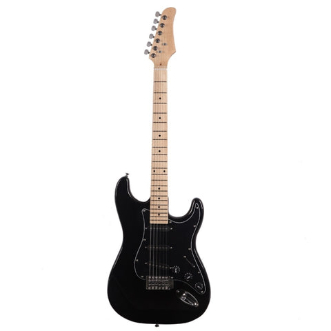 ZUN ST Stylish Electric Guitar with Black Pickguard Black 36403744